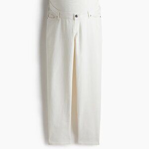 H&M Mama Maternity Straight Ankle Jeans White Size Large